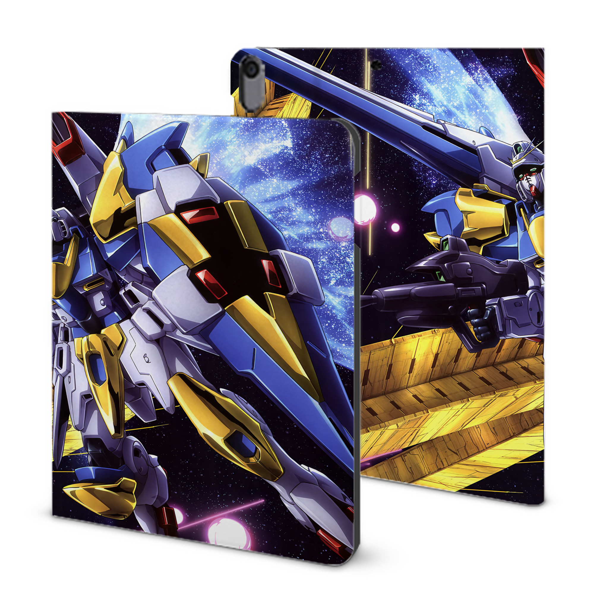 （画像用） 機動戦士ガンダム Mobile Suit Gundam IPad ケース ブック型 PUレザー TPU 耐衝撃 軽量 薄型 ペン収納なし 全面保護 IPad 各モデル対応